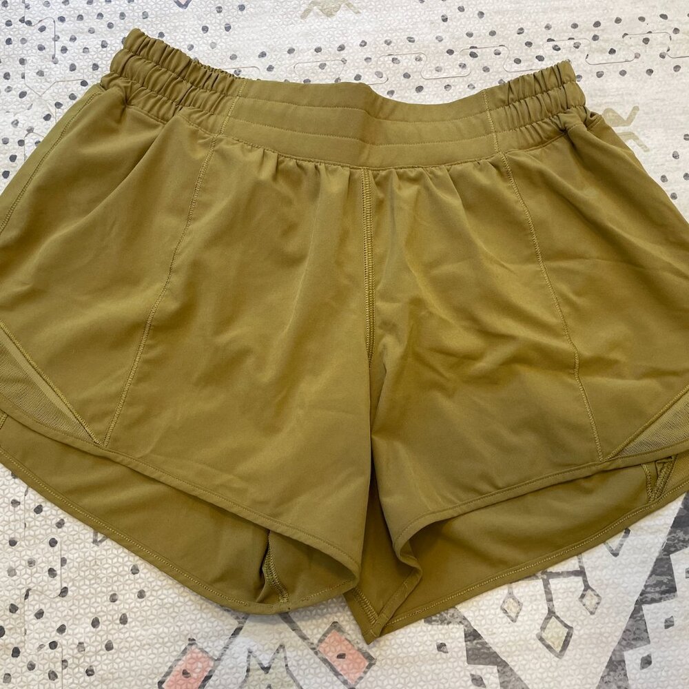 Mustard Yellow Lululemon Hotty Hot Shorts